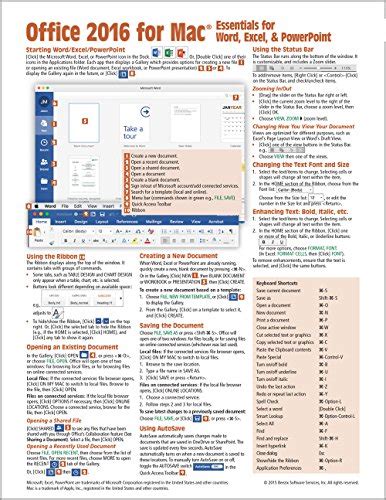 Read Office 2016 For Mac Essentials Quick Reference Guide Cheat Sheet Of Instructions Tips  Shortcuts  Laminated Card By Beezix Inc