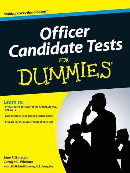 Read Online Officer Candidate Tests For Dummies By Jane R Burstein