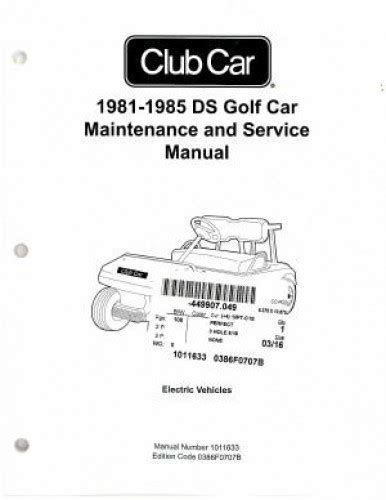 Official 1981 1985 club car ds golf car maintenance and service manual. - Hp laserjet 1606dn hardware service manual.
