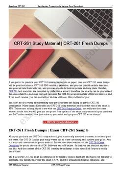 Official CRT-261 Study Guide