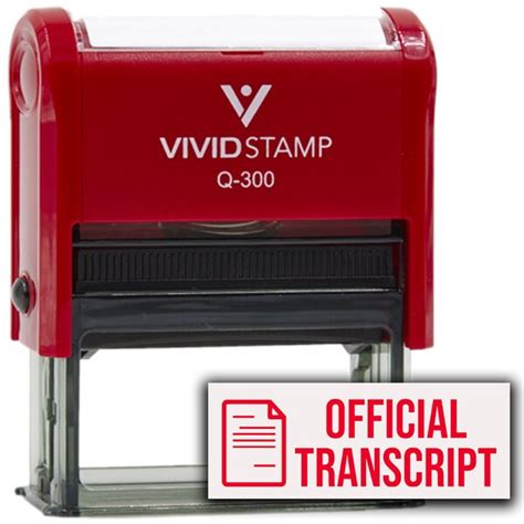 Official Transcript Stamp Etsy