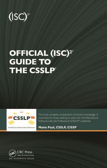 Official isc 2 guide to the csslp isc 2 press. - Eb jacobs assessment guide fire service.