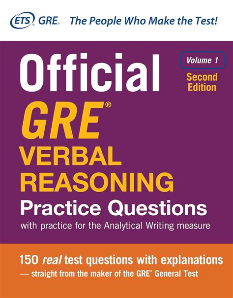 Read Official Gre Verbal Reasoning Practice Questions Second Edition 1 By Educational Testing Service