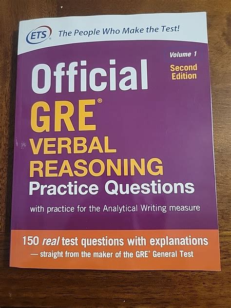 Full Download Official Gre Verbal Reasoning Practice Questions Second Edition Volume 1 By Mcgrawhill Companies