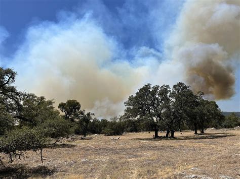 Officials responding to wildfire in Hays County, estimated at 70 acres and 0% contained