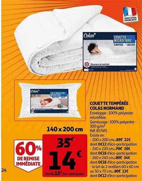 Offre Couette Colas Normand chez Auchan