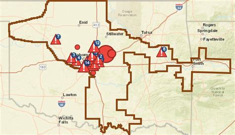 OG&E. Report an Outage (405) 272-9595 Report Online. View Outage Map. Outage Map. Canadian Valley Electric Cooperative. Report an Outage (405) 382-3680 Report Online. View Outage Map. Outage Map. Oklahoma Electric Cooperative. Report an Outage (405) 321 ... Oklahoma City, OK (9:35 PM) Grid Power Outage Event >> The Ting Network detected an .... 