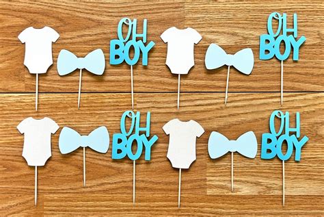 Oh Boy Cupcake Pick - Etsy