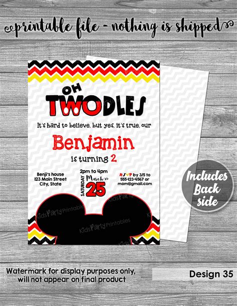 EDITABLE Oh Two-dles Minnie Mouse 2nd Birthday Party Invitation Oh Toodles girl Birthday Invitation 2nd Birthday Theme INSTANT DOWNLOAD MM20 "Buy 3, get 70% off! ... Minnie Mouse Birthday Party Details and Free Printables - Girl Loves Glam. ... Oh Twodles Minnie Mouse Invitation, Minnie Mouse Birthday party, .... 