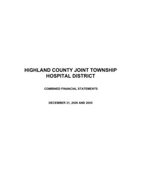 Ohio Auditor - HIGHLAND COUNTY JOINT TOWNSHIP DISTRICT HOSPITAL …