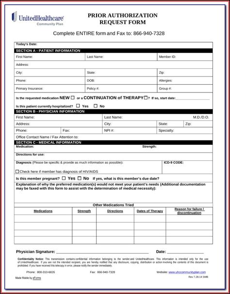 Ohio Medicare Part B Prior Authorization Form Form Resume Examples