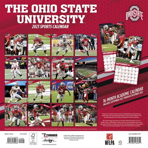 Ohio State Calendar 20232024