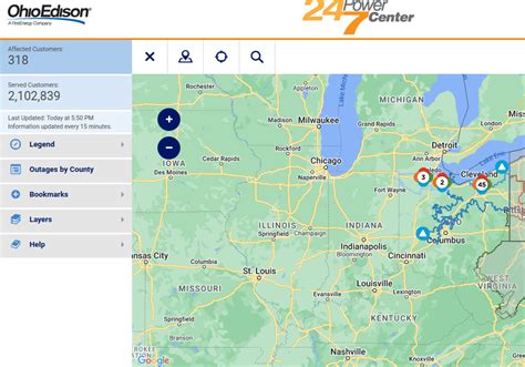 About 90,700 Ohio Edison customers are still without power. Restoration times are expected to be released Sunday evening.. 