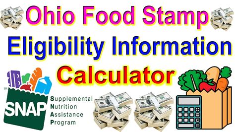 Ohio food stamps calculator eligibility. SNAP Calculator. DISCLAIMER: This SNAP Calculator is just for screening. FPI makes no representations about the accuracy of the results and is not liable for any decision you make in reliance on the results. FPI urges you to apply for SNAP regardless of what the calculator says. You may be eligible for SNAP based on more information than the ... 