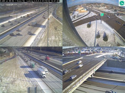 View current road conditions, like icy, wet or snow-