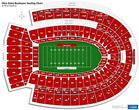Ohio Stadium. Ohio State Buckeyes vs Miami RedHawks. At 35-yard line. There are only two rows of seats in this section. Real seats, not bleachers. Cup holders on the backs of Row 1 seats. No seats behind us, a cinder block wall. Visitors side. 18B-BX.. 