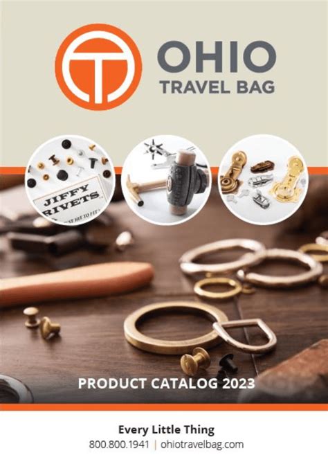 Ohio travel bag. Ohio Travel Bag carries different types of rivets for repair shops and other uses. Copper rivets are great to use in leather, and split rivets can be used in addition to some bag locks and other hardware. We have a variety of tubular, double cap, single cap, blind and POP rivets, availabile in a wide range of sizes. ... 