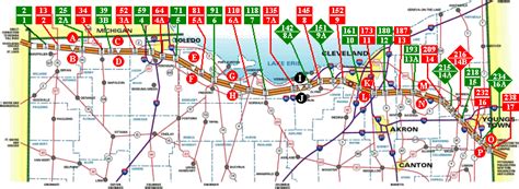 Ohio turnpike exit map. Travel 0.4 miles and take exit for I-76, PA Turnpike/Youngstown, OH, Harrisburg; Follow signs for I-76 East/Harrisburg onto PA Turnpike/I-76 East or I-76 West/Youngstown, OH onto PA Turnpike/I-76 West ... 511/511pa.com: live, interactive map . Twitter/X: @PATurnpikeAlert. BY PHONE. 511: dial from any PA roadway for local travel information. 