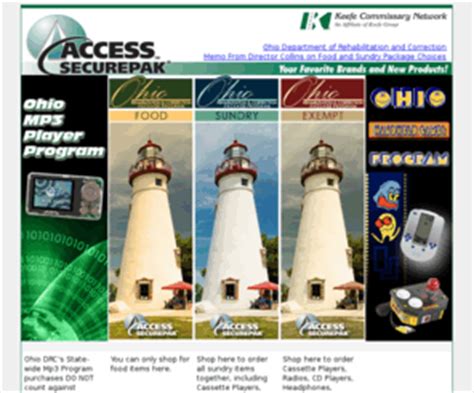 Ohiopackages com. Access Securepak Custom Package Program is the correctional industry’s most comprehensive, flexible and user-friendly inmate package program. It’s designed to meet your facility’s unique technical needs, as well as the needs of inmates’ family and friends. We’ll create a customized, hassle-free program based on your particular preferences, whether that’s year-round ordering or a ... 