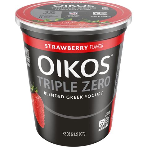 Oikos greek yogurt. Greek yogurt is traditionally yogurt that has been well strained creating a thicker, richer, and far more tart product than Danish style yoghurt like Dannon. Good examples of greek yogurt you might have seen would be Oikos, Chobani, or Fage. I prefer freezing greek yogurt because of its lower water content. 