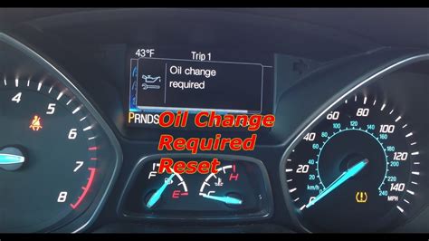 Oil Change Light Reset Ford Escape 2024