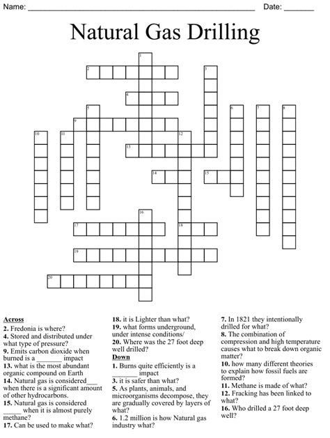 Oil Drilling Structure Crossword