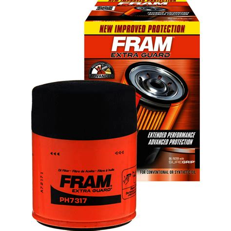 The filtering media keeps the engine oil clean while maintaining optimal flow levels. FRAM's high-quality materials and construction keep your bike or recreational vehicle running at its best. The FRAM PH6017A Oil Filter is engineered for extended performance that meets all manufacturers' recommended change intervals.