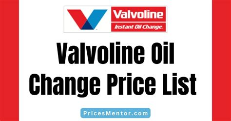 Oil change price valvoline. Things To Know About Oil change price valvoline. 