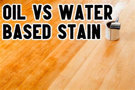 Oil vs water based stain. In this regard, a water-based stain is better than an oil-based stain. Water vs oil based wood stain: Eco-friendliness . This refers to how safe or harmful the stain is based on environmental reasons. The oil-based stain has a high concentration of Volatile Organic Compounds (VOCs) which get released into the environment and is harmful. 