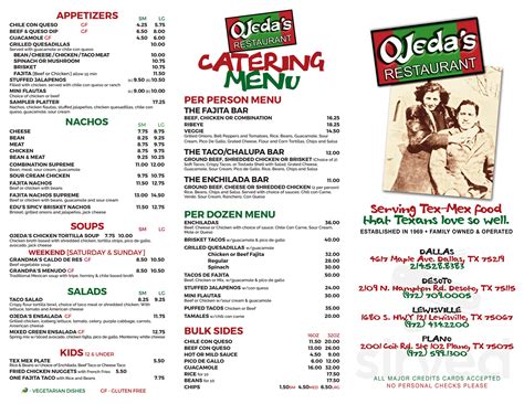 Ojeda's - 4617 Maple Ave. Dallas, TX 75219. (214) 528-8383. Order Now. Online ordering menu for Ojeda's Restaurant (Order Online).