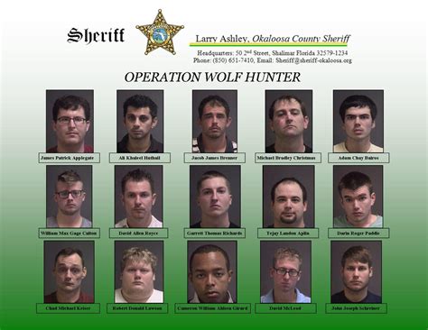 Okaloosa sheriff arrests. Things To Know About Okaloosa sheriff arrests. 