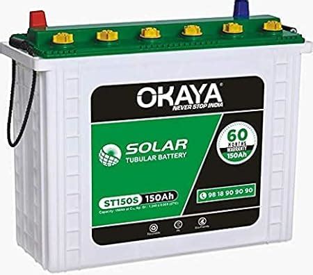 Okaya Microtek 150Ah Solar Tubular Battery ST150S 5 Year Free ...