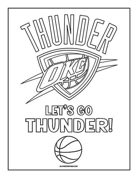 Okc Thunder Coloring Pages