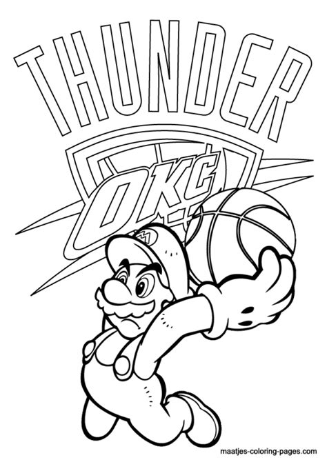 Okc Thunder Coloring Sheets