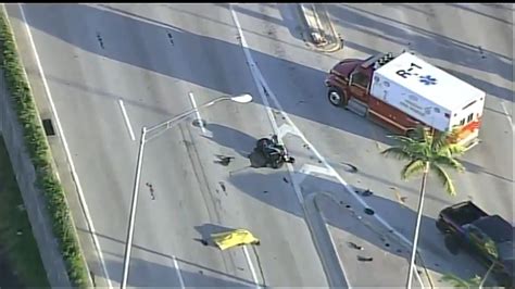The hit-and-run accident occurred on Okeechobee Boulevard near Sansb