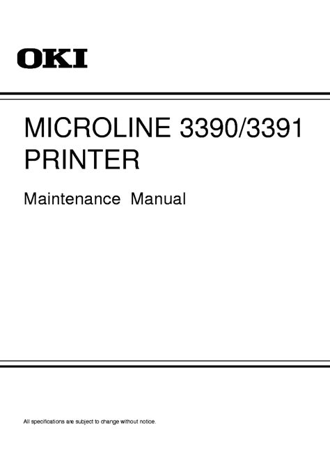 Oki microline 3390 3391 manual de reparación del servicio de impresora. - Pilatus p 12 aircraft flight manual.