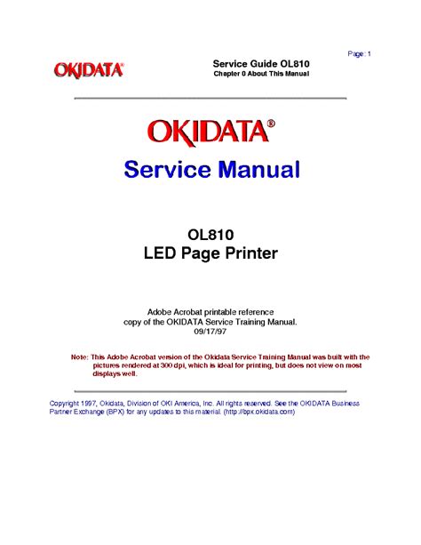 Okidata ol810 led page printer service repair manual. - Manuale della soluzione per studenti che inizia l'algebra.