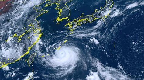 Okinawa warned of high winds and rain this weekend once Typhoon Khanun starts its U-turn east