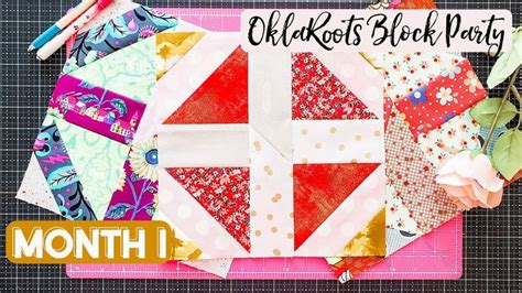 OklaRoots Block Party Month 1 Free Quilt Block of the Month Pattern