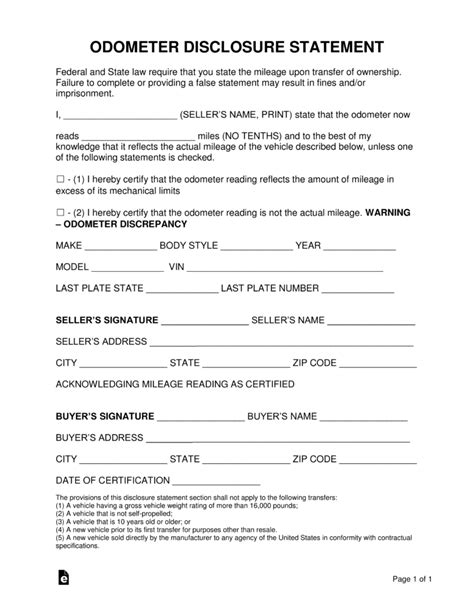 Oklahoma Odometer Statement Form Fill Out and Sign Printable PDF