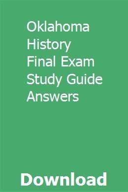 Oklahoma history final exam study guide answers. - John deere 1010 r repair manual.