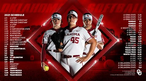 Oklahoma softball fall schedule. College 12-Pack: Texas A&M vs Miami - Week 1. The top four teams in the Big 12 had quite the weekend. Oklahoma, Oklahoma State, and Texas each went 3-0 in Big 12 play, while the Baylor Bears went 3-0 with a pair of top 5 wins over Tennessee. There’s still much to be determined in the conference landscape, but Oklahoma and Oklahoma State ... 