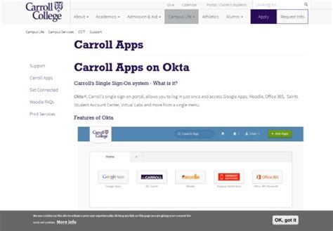Okta carroll. Name updates or address updates that require documentation – email registrar@carrollcc.edu. (Moving into the county or the state will require 90 day residency requirement documentation.) (Chosen Name will be seen by all college staff and used in mailings and staff interactions) Change of Name/Address Form. 