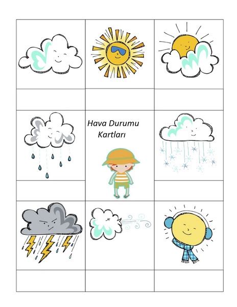 Okul öncesi hava durumu ile ilgili oyunlar