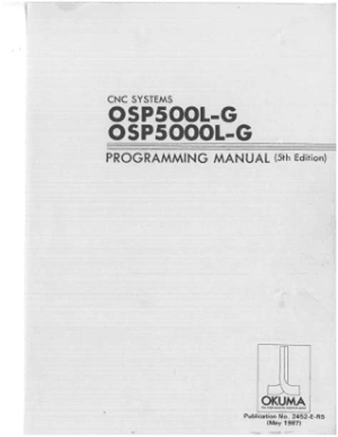 Okuma osp 5000 lg programming manual. - Cocina rápido y fácil china & oriental (cocina rapida y facil).