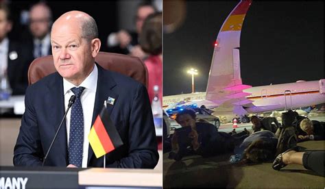 Olaf Scholz’s plane evacuated on runway following rocket attack in Israel