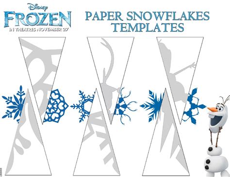 Olaf from Frozen paper snowflake template Paper snowflake patterns