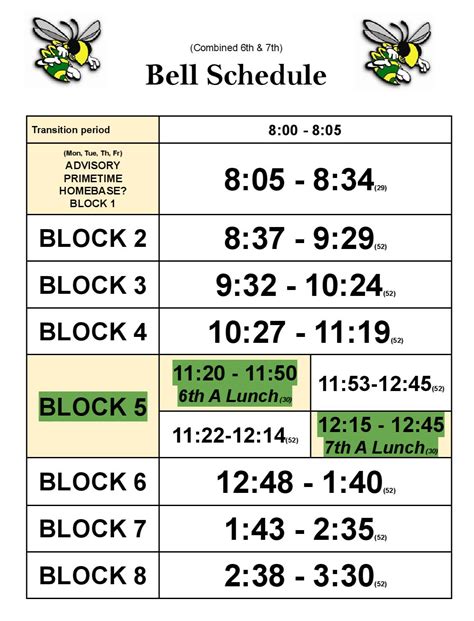 Bell Schedule B: Late Start When 9/20/2023 Copy to Google Ca