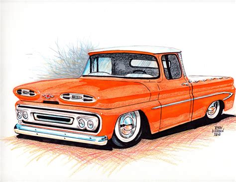 Old Chevy Truck Drawing