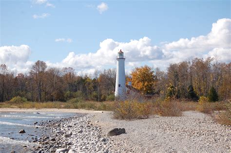 Old Lighthouse on a Rocky beach - Review of Sturgeon point …